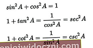 formule de identitate trigonometrică